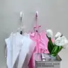 Wedding dress white cat umbrella-straight umbrella cat when wet