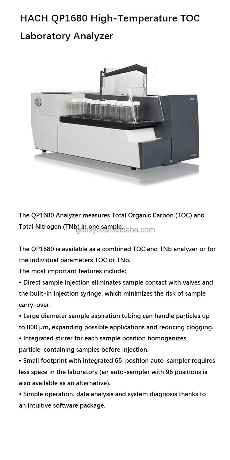 Hach Qp1680 High-temperature Toc Laboratory Analyzer - Buy Hach Qp1680 ...