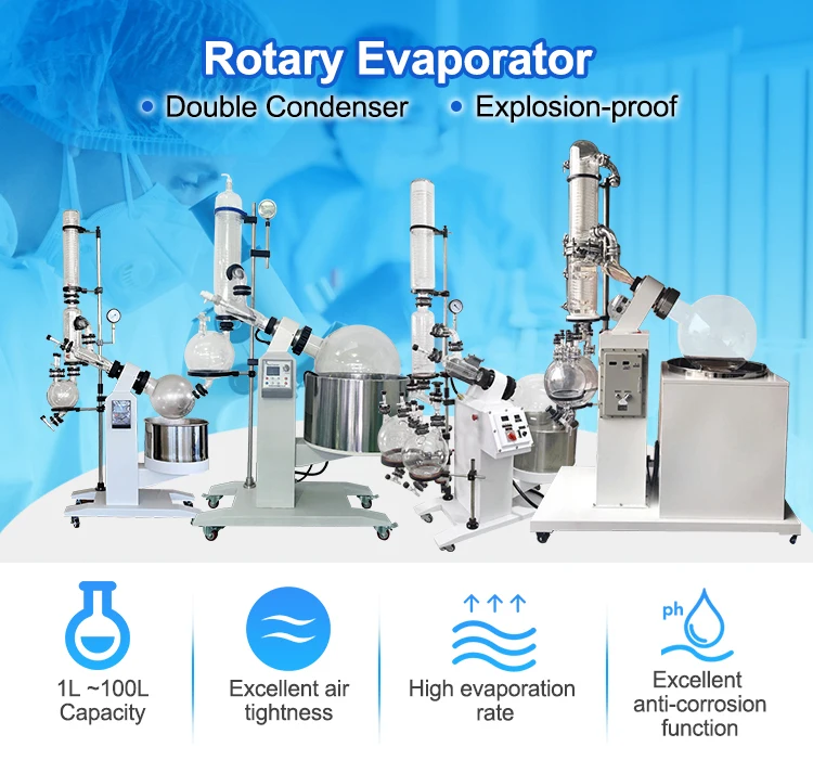 50l Industrial Rotary Evaporator Rotovap Distiller Plant Extracts