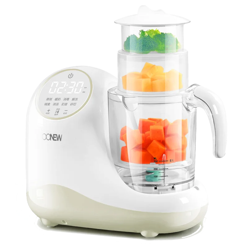 OONEW 8 in 1 Multifunctional Portable Intelligent Infant Baby Food Processor Maker Blender Steamer