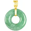 Anello in giada verde piena intarsiato in oro 18 carati (con certificato) D457