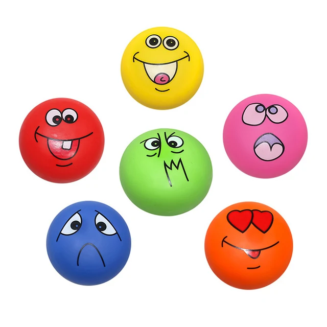 Amaz Best-selling Smiley Expression Pet Dog Toys Natural Latex Emotion Squeaky Dog Chew Toy