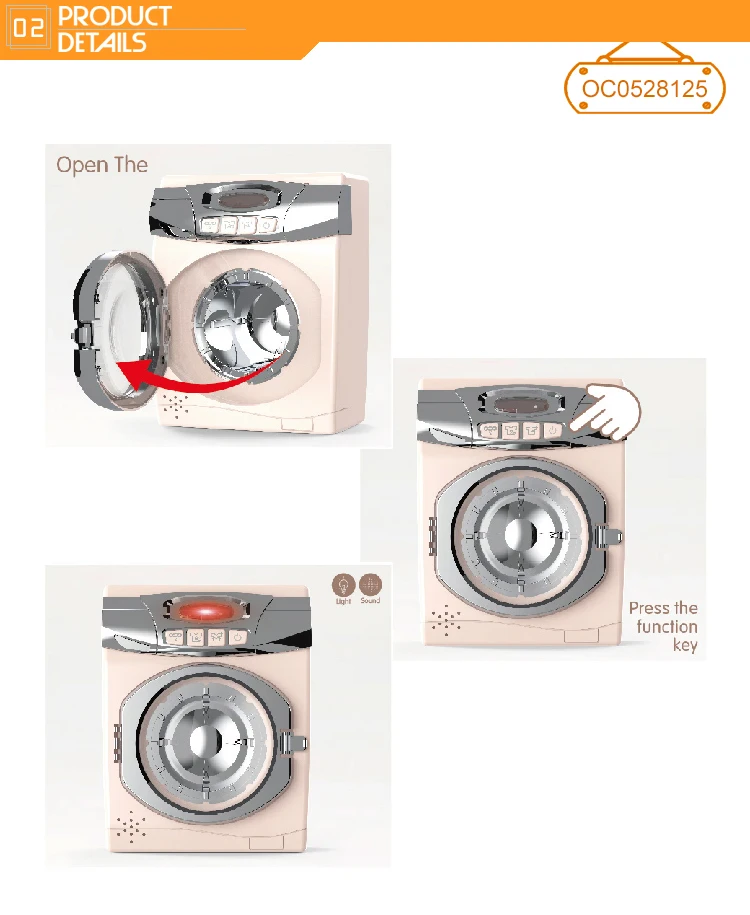 Пластиковая бытовая техника, игрушечная Мини-машинка для стирки