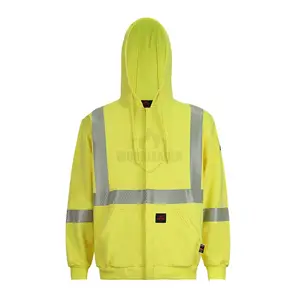 Wholesale Fire Retardant Workwear Reflective Anti-Static Arc Flash Work Clothing Hoodie