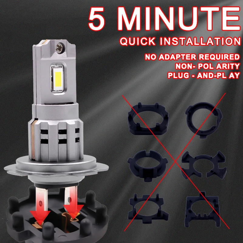 FSYLX 7SP LED Headlight H1 H4 H7 H8 H11 60W 10000LM H7 Led Headlight Fog Lamps CSP 3570 9005 9006 H11 Car Led Light H4 for Car