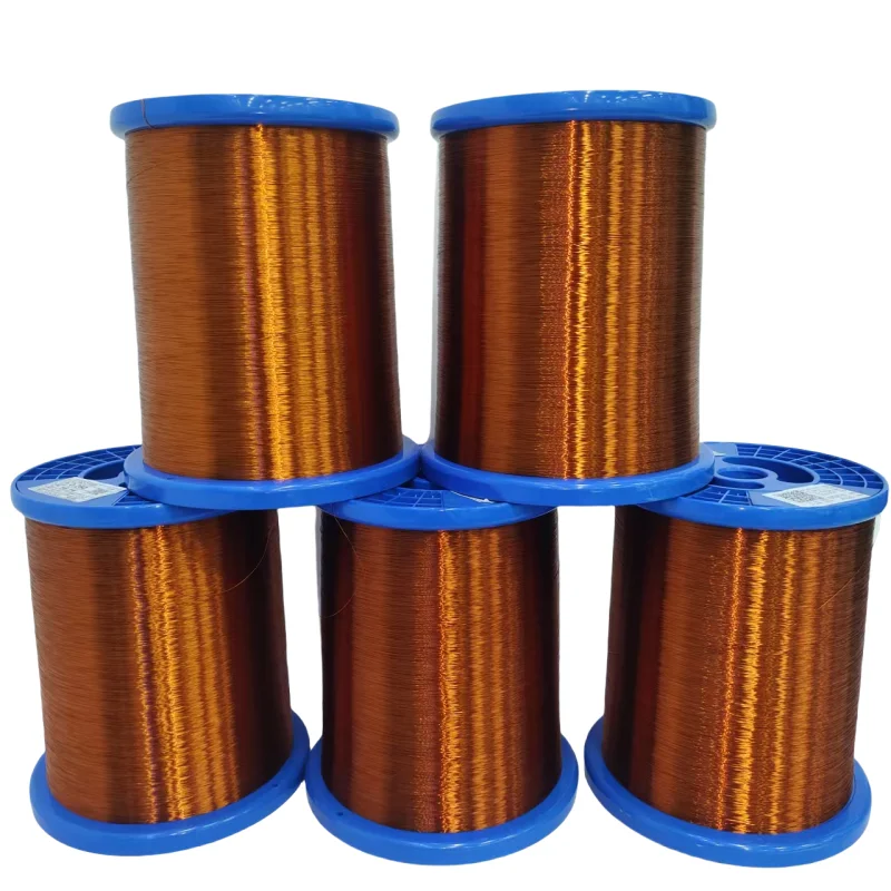 Giá cạnh tranh 0.250mm dây đồng tròn Polyester mạ Đồng rắn dùng để quấn