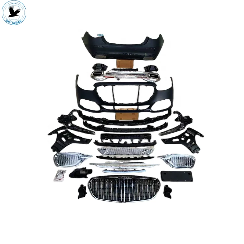 S680 Maybach Body Kit for 2022 Mercedes S Class W223 S300 S450 S500 Tuning Front Rear Bumper Grilles Bodykit