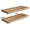 Dos piezas de madera de paulownia de color marrón claro, ligeramente quemadas