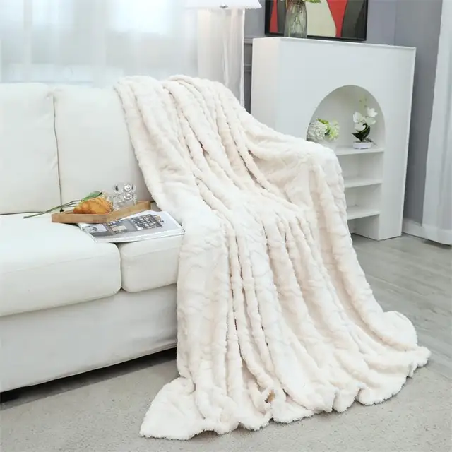 Flannel solid color Thai rabbit hair multifunctional blanket for foreign trade single and double person blankets