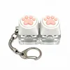 2 touches silicone patte de chat blanc