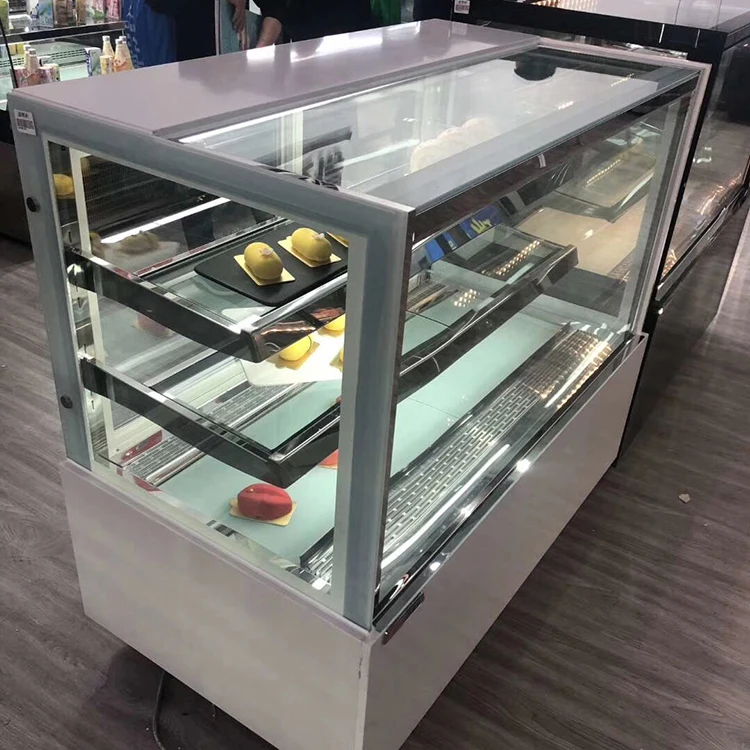 3 Layer Right Angle Rectangle Air Cooling Commercial Cake Display case Cabinet