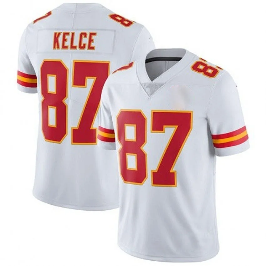 Wholesale Women's 15 Patrick Mahomes 87 Travis Kelce American Football  Jersey Stich S-5xl From m.