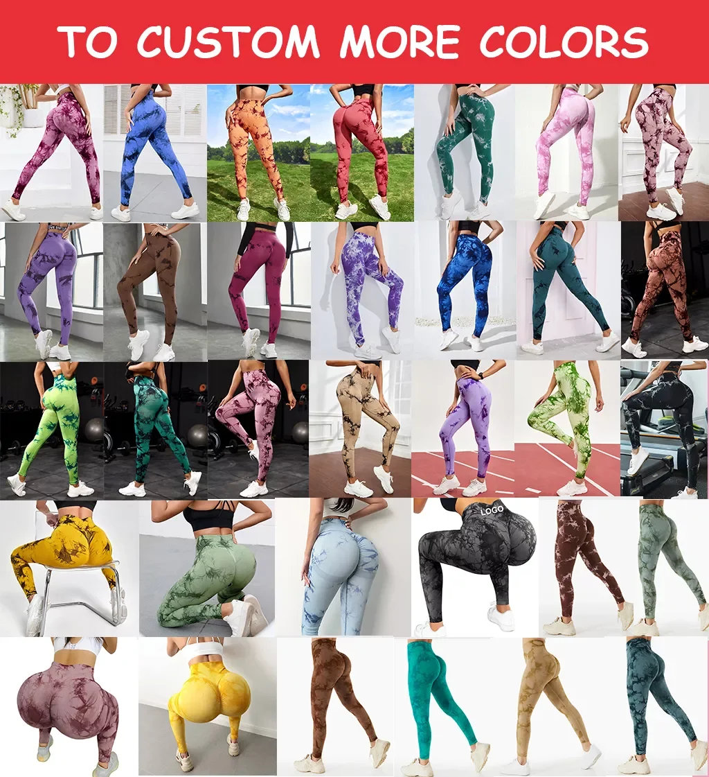 Yoga Activewear Manufacturers Custom Sports Tie Dye Leggings Custom