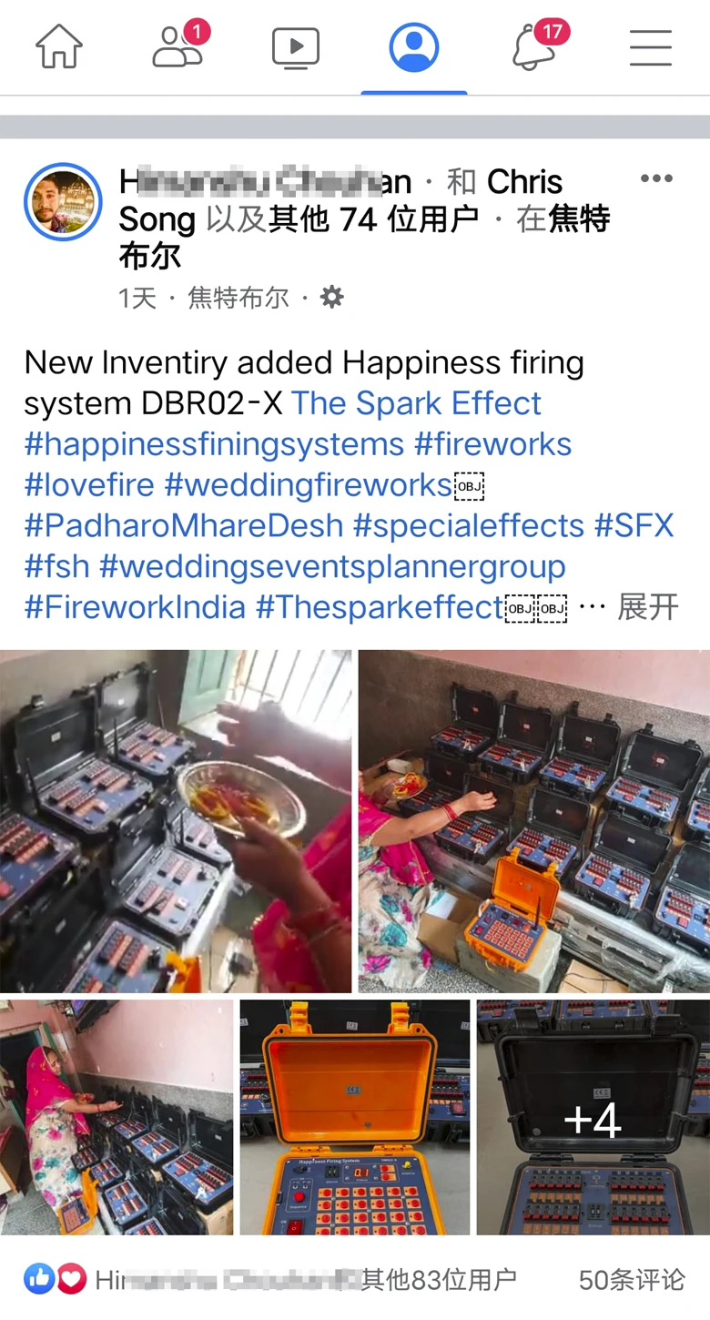 Happiness Cake Fireworks Firing System DBR02-X24-48 - Remote Wireless ...