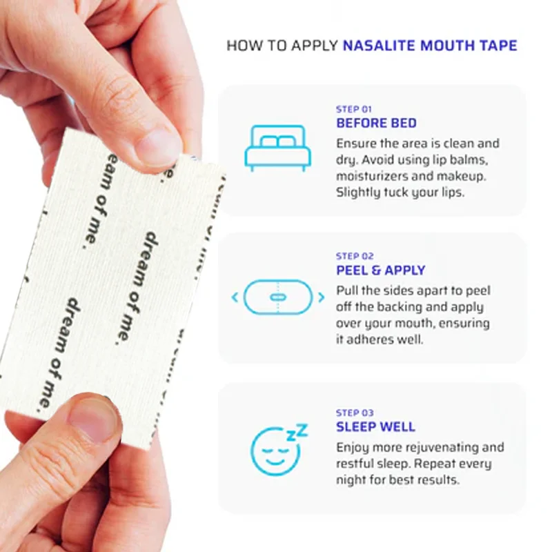 Latex-free Custom Anti Snoring Sleep Mouth Strips Breathable Asleep Mouth Tape Roll Reduce Mouth Breathing for Men and Women