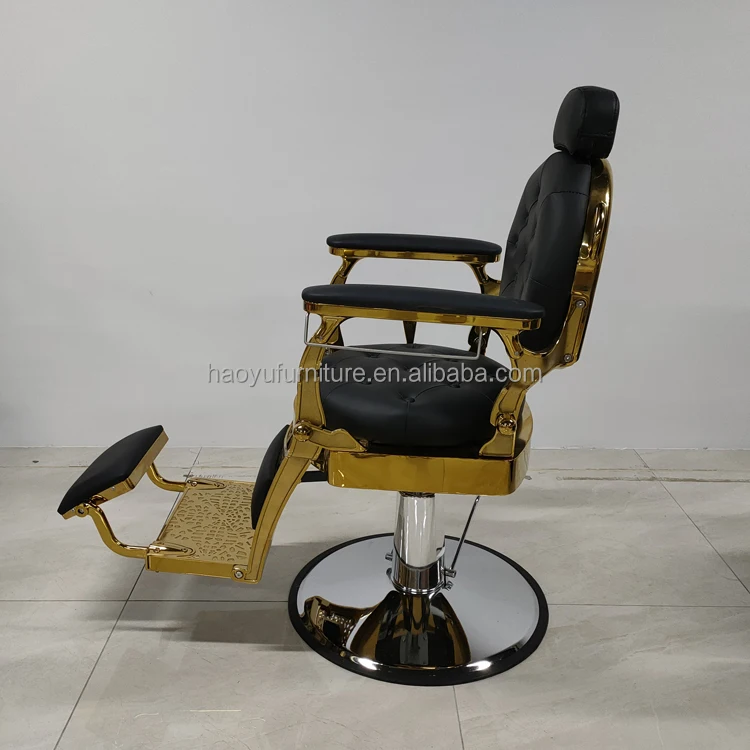 Second Hand Golden Barber Chair For Sale Hair Salon Equipment Barber