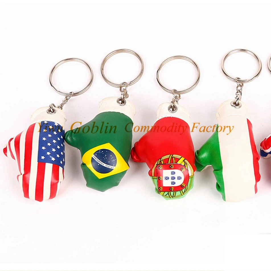 GREECE Country Flag Mini BOXING GLOVE Keychain New