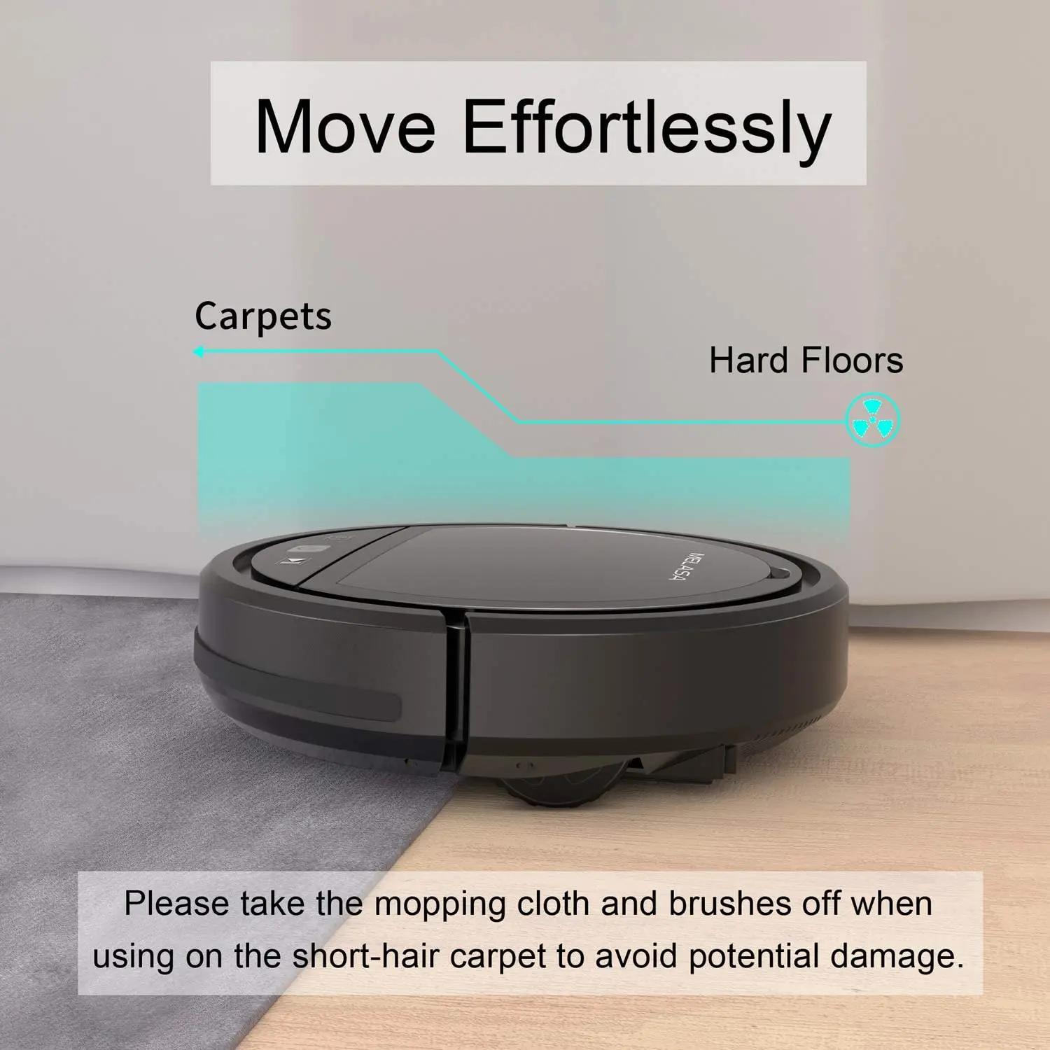 Tuya WiFi Controlled Robotic Vacuum Cleaner 1200Pa Multiple Cleaning Modes Intelligent Robot Vacuum Mop for Pet Car Electric