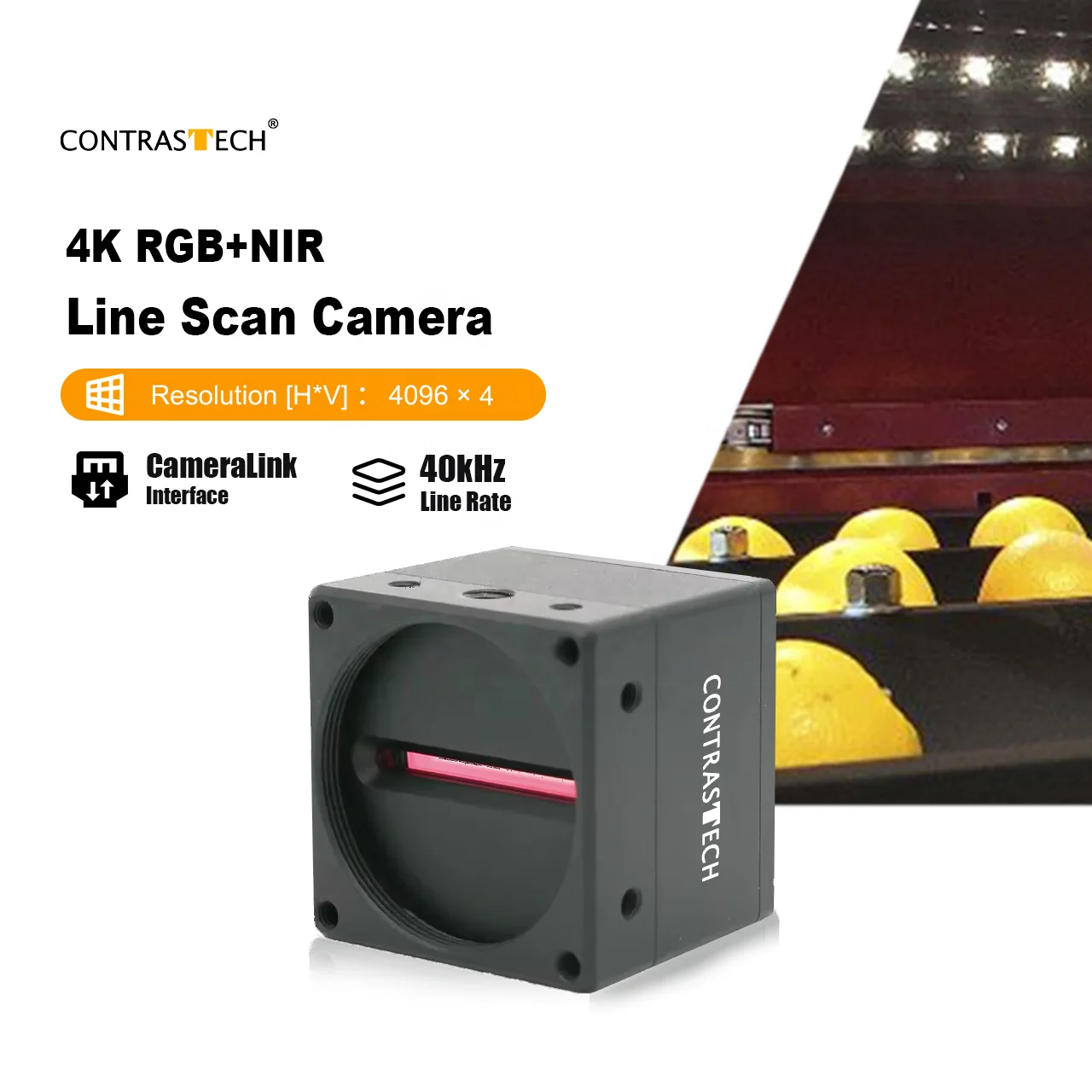 Near Infrared Enhanced 5MP 60FPS USB3 Vision RGB-NIR Multispectral Camera for Fruit and Vegetable Sorting