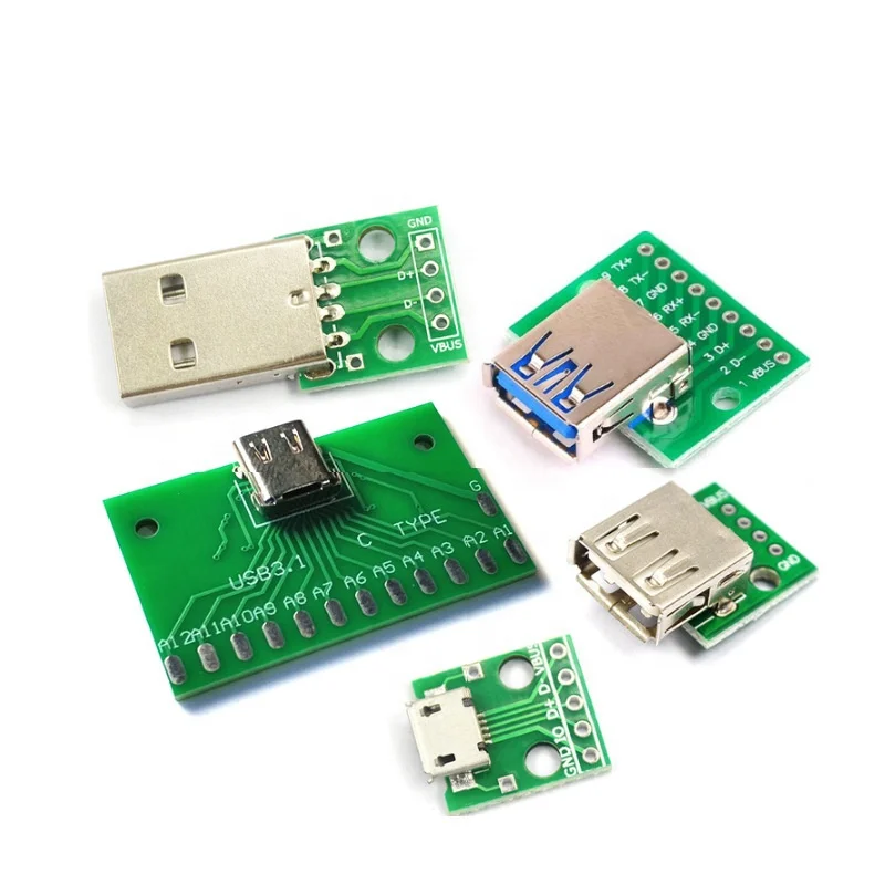 
«Сделай сам», 24pin, USB 3,1, Тип C, штекер и гнездо, разъем типа SMT с печатной платой 