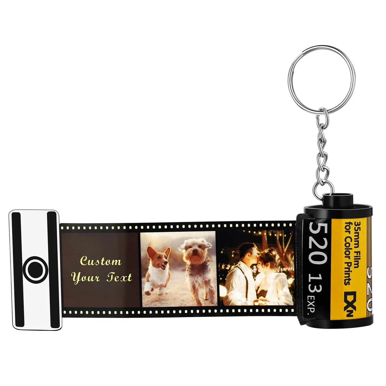 DIY Sublimation Blank Memory Film Roll Keychain
