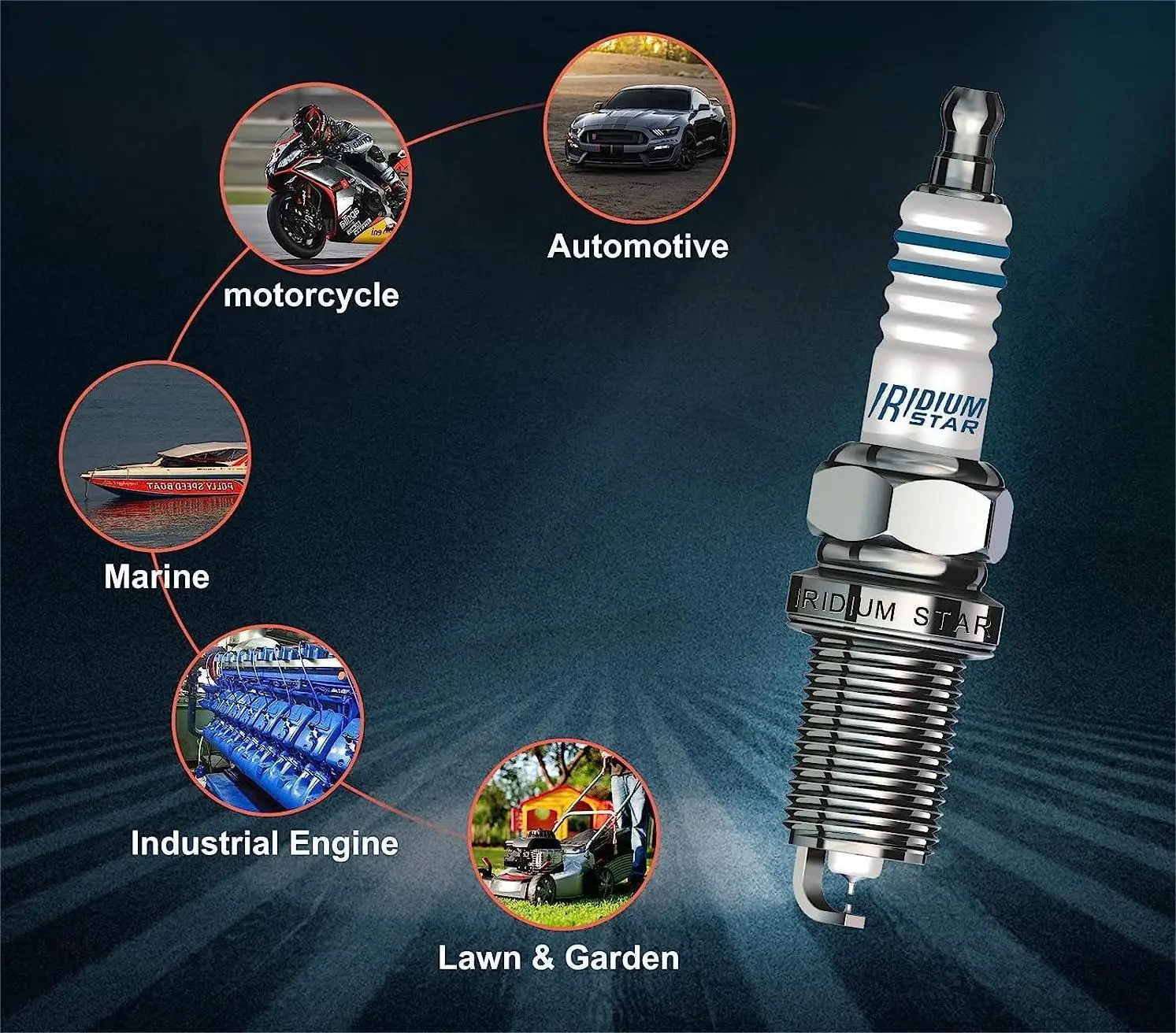 Spark Plug D8RTC Replacement for NGK DR8EA, Champion 8098809RA6HC