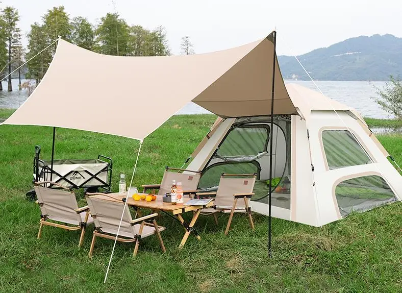 Outdoor Camping Marquee Integrated 2-in-1 Automatic Quick Open Anti ...