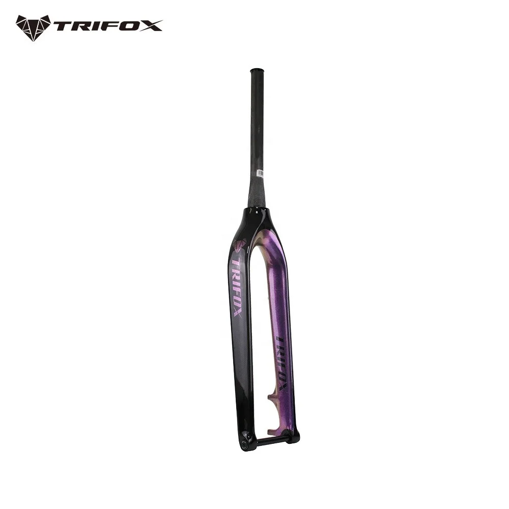 TRIFOX TMK100 углеродная MTB вилка заводская цена 700c дисковый сквозной тормоз 100*15 мм 29er T800 углеродное волокно горный велосипед