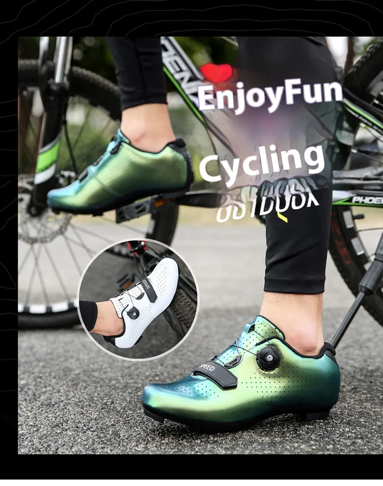Unisex Road Mountain Cycling Shoes Locks No Locks Options Dynamic Design All Outdoor Mesh Sports Shoes for Winter Summer