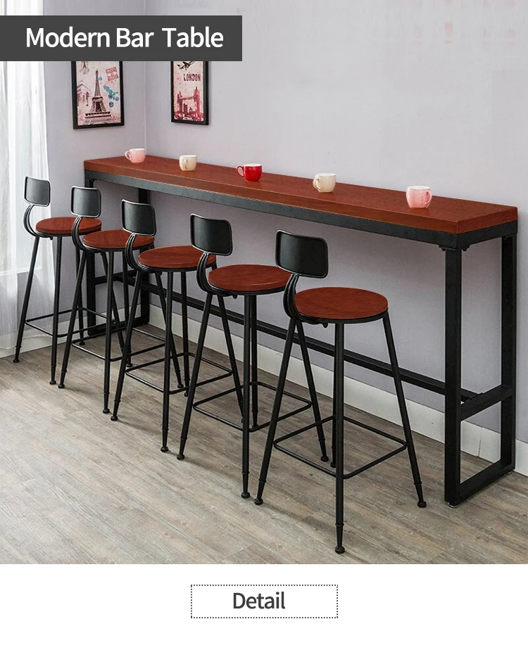 High Quality Wood Bar Table Modern Coffee Bar Table For Office For Home
