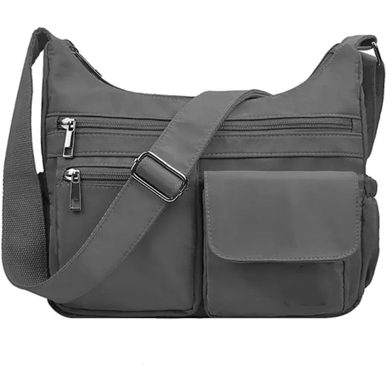 Amazon.com: Bolsa bandolera para mujer con múltiples bolsillos RFID, bolsa  de hombro, bolsa de mensajero impermeable, bolsa de viaje de nailon y  bolsos, talla única : Ropa, Zapatos y Joyería