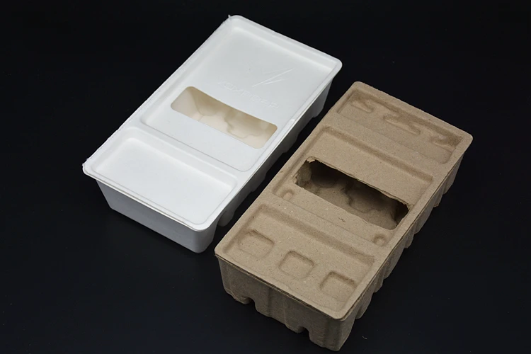 Sustainable Biodegradable Molded Pulp Packaging Box, Clamshell Box Custom Hardware Pulp Moulding Accept