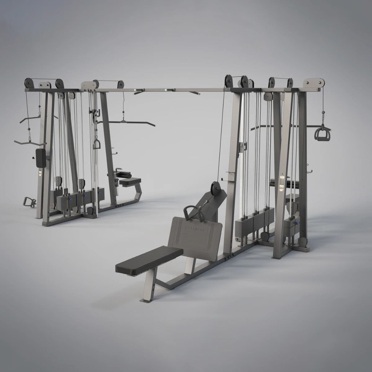 Smith Machine with Cable Cross over - Outdoor Fitness Equipment
