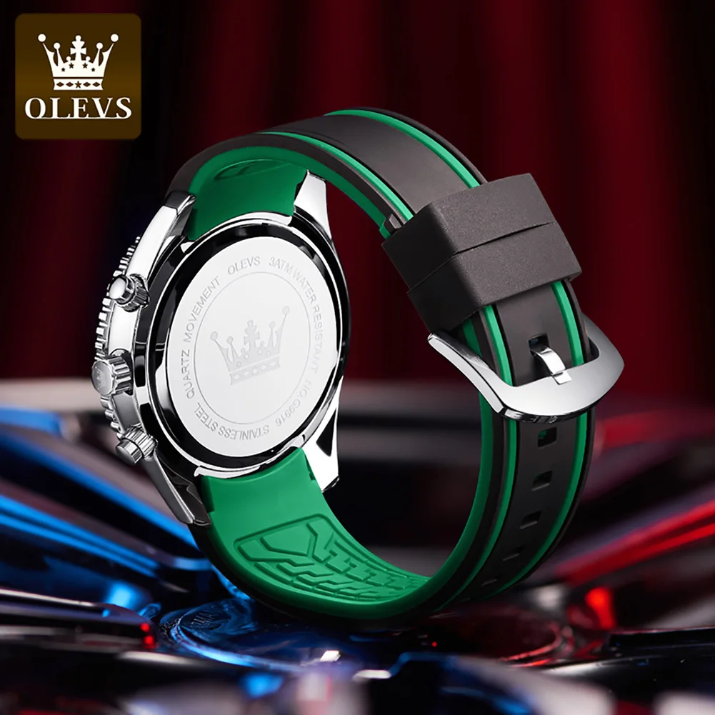 2023 OLEVS New Luxury Men Mechanical Wristwatches Green Water Automatic  Watch Stainless Steel Sports Diving Watch For Men 6650 - AliExpress