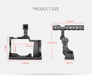 Yelangu Camera Cage Rig for Canon EOS M50 with Top Handle Professional Video Stabilizer Aluminum Alloy Cage for Video Shooting detail image