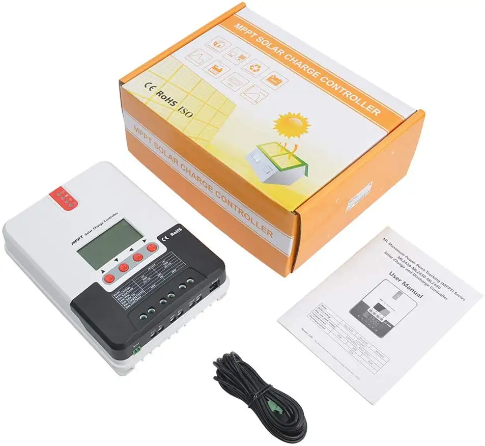 30A MPPT Solar Charge Controller 12V/24V Auto Work for Solar Panel System can charge Li Battery Regulator ML2430 from China supplier