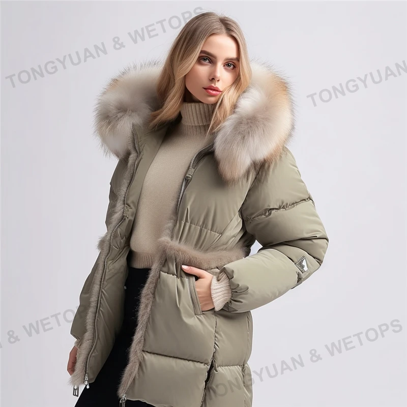 2023 Women For Coat With Big Fur Removeable Hooded Wholesale Coat ...