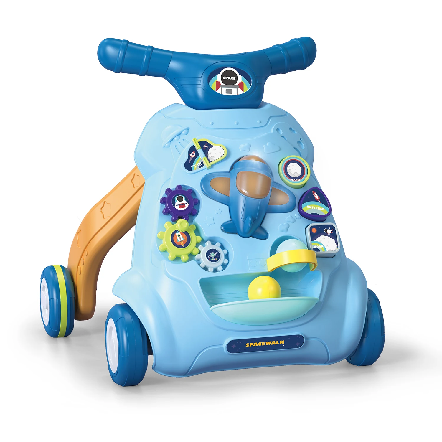 Oem Musical Twin Baby Trolly Walker Cheap Fashionable Baby Learning Multifunctional Push