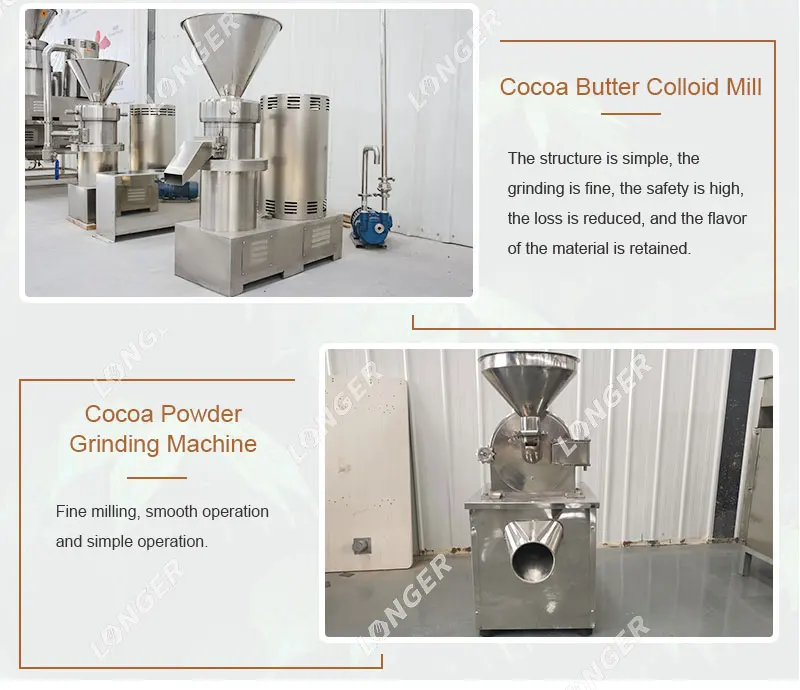 Full Automatic Cacao Nib And Butter Powder Production Machines Line