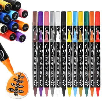 New Product 2024 Double Headed Acrylic Marker Pen Permanent Art Markers