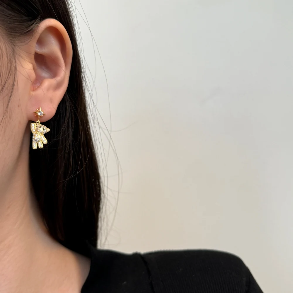 KAKODIY Personalized Creative Design 14K Gold Plated 925 Sterling Silver Earrings detail 7
