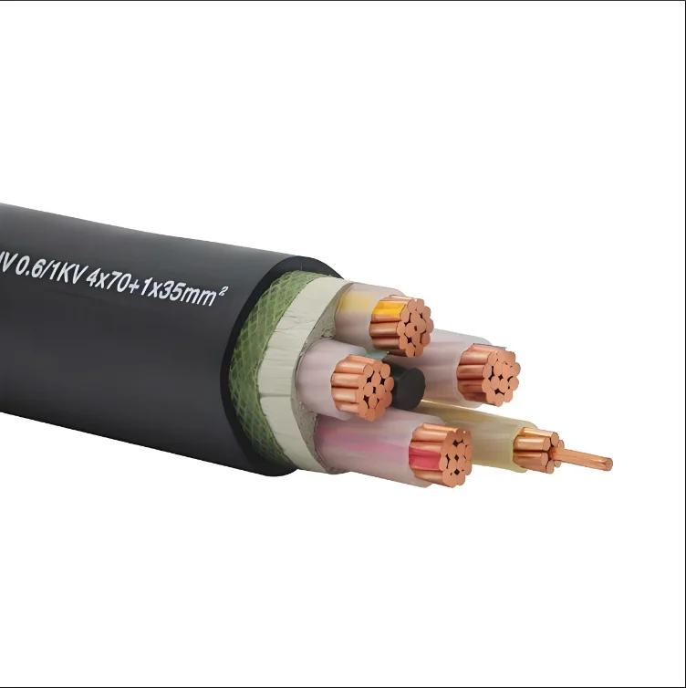 0.6/1kv Xlpe/pvc 5 noyaux isolés câbles électriques en cuivre nu câble de tension moyenne blindé U1000 R2V RO2V yjv