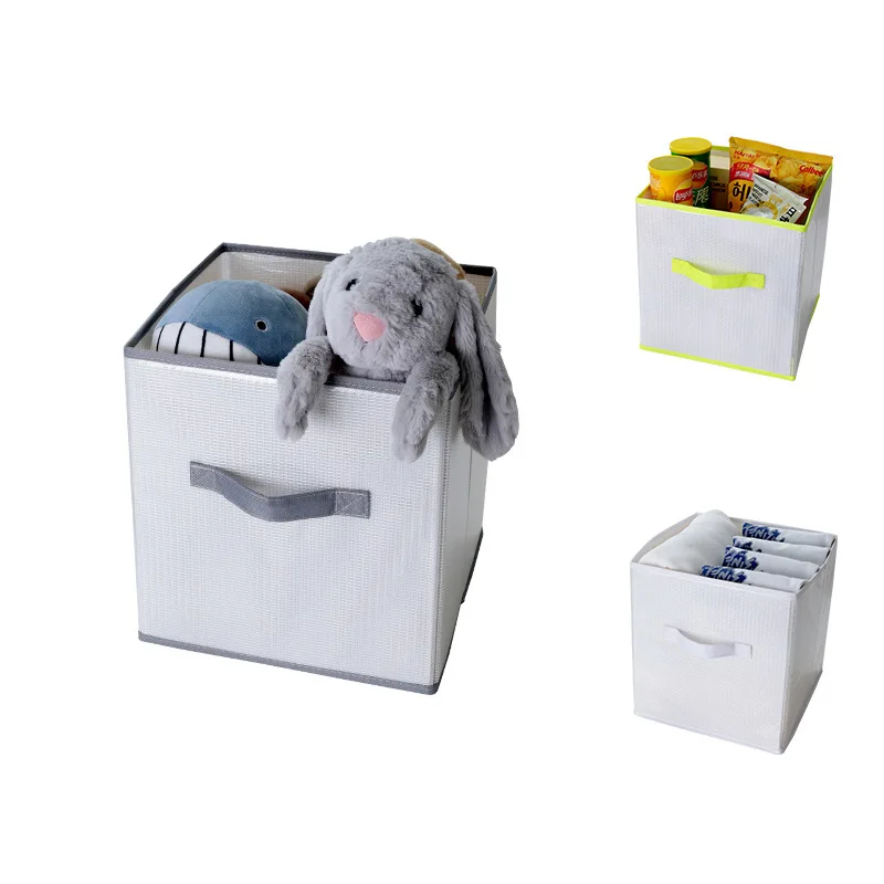 Modern Simple Collapsible Cloth Storage Bin Moisture-Proof Waterproof Multi-Purpose Folding Kids' Toys Organizing Square PC