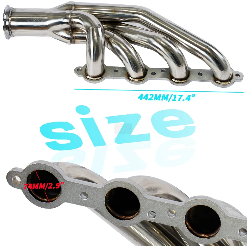 TP-1078 New Exhaust Header Manifold for LSX LS1 LS2 LS3 LS6 4.8L 5.7L 6.0L 6.2L Engine Forward Facing up 1 3/4\