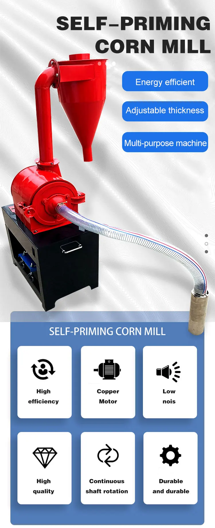 Small Wheat Maize Rice Detergent Powder Grinder And Grinding Machine