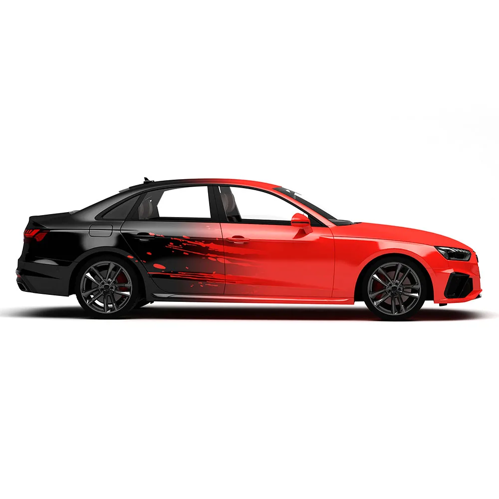 Red Black Gradient Car Sticker Custom Car Packaging Vinyl Car Packaging  Vinyl Roll Paint Protection Film - Buy Metallic Chrome Vinyl Film,Satin Car  Wrap Vinyl,New Fashion Car Warp Product on 