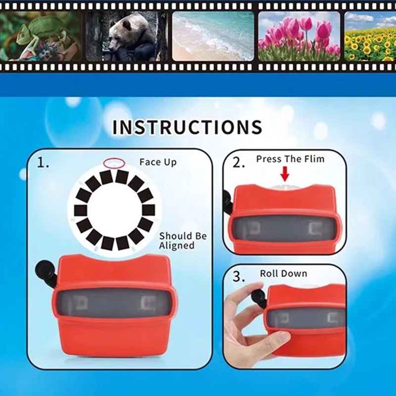 Viewfinder For Kids Slide Viewer 3d Stereo Viewmaster 3d Reel