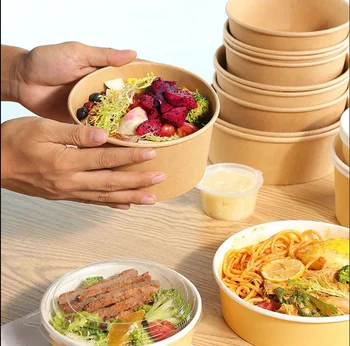 Custom Disposable Food Grade cupstock paper take away paper bowl Waterproof/greaseproof paper cup