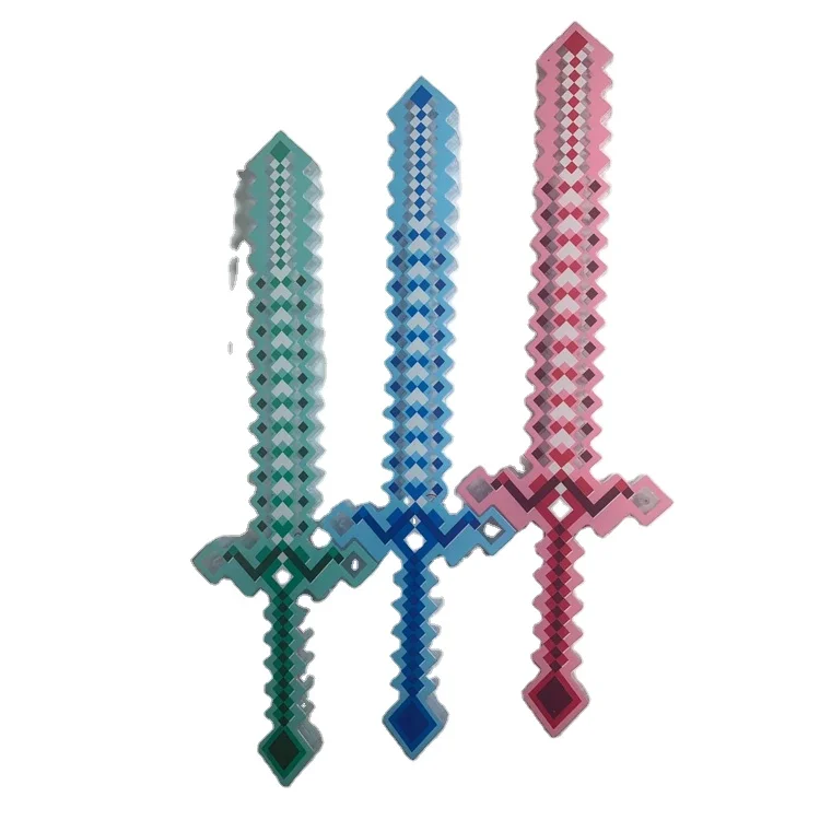 Оптовая продажа игрушек светящийся меч Хрустальный сетчатый меч длинный яркий со звуком