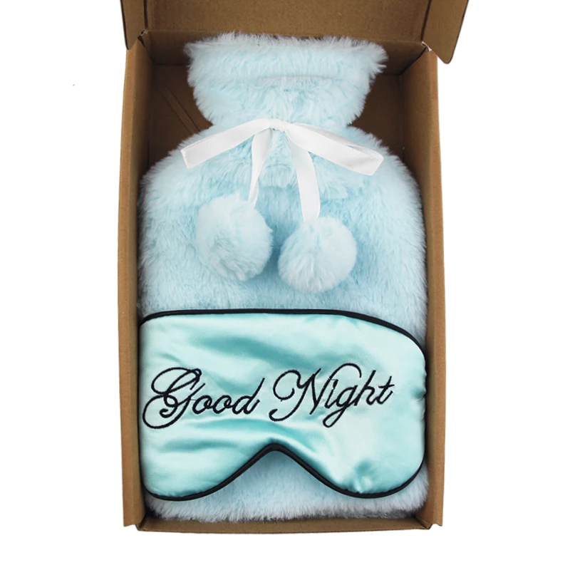 product-750-750 custom logo hot water bag gift set rubber hot water bottle cover cup and socks